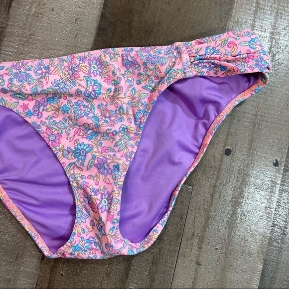 Victoria’s Secret Pink Floral Side Ruched Bikini Bottom Medium - Picture 6 of 7